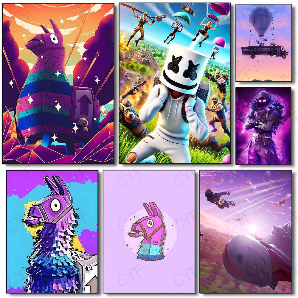 Gaming Console Wallpaper - Sıcak Oyun F-Fortnites-Wallpaper Serin Poster Sanat