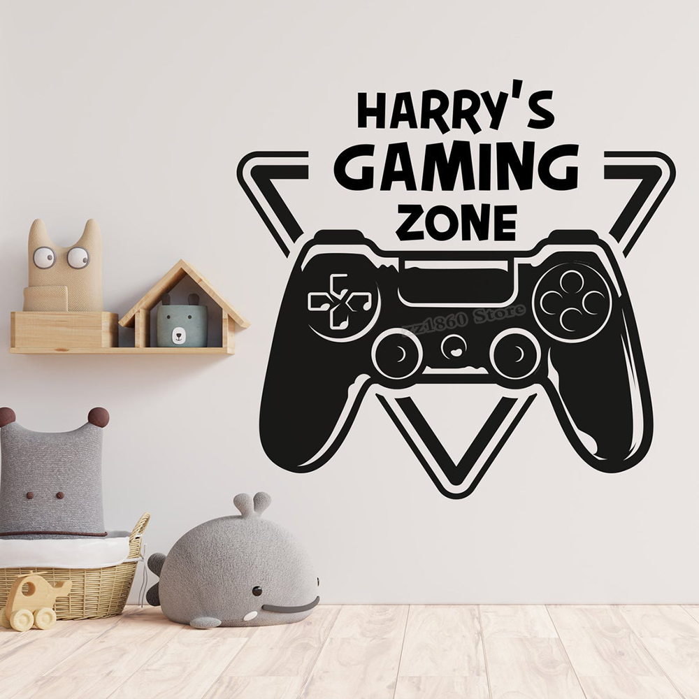 Gaming Console Wallpaper - Özel adı oyun bölge duvar çıkartması