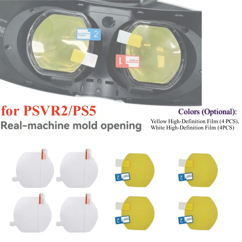 Vr Lens Protector - 4 Adet Sarı/Beyaz HD Film PSVR2/PS5