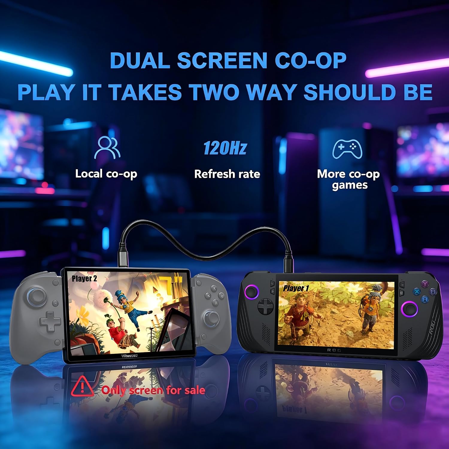 Wisecoco 7 İnç 120Hz Bölünmüş  - Gaming Console Under 1000 incelemesi ve fiyatı