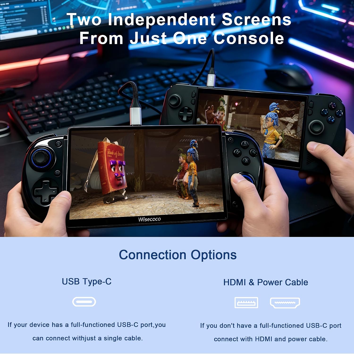 Wisecoco 7 İnç 120Hz Bölünmüş  - Gaming Console Under 1000 incelemesi ve fiyatı