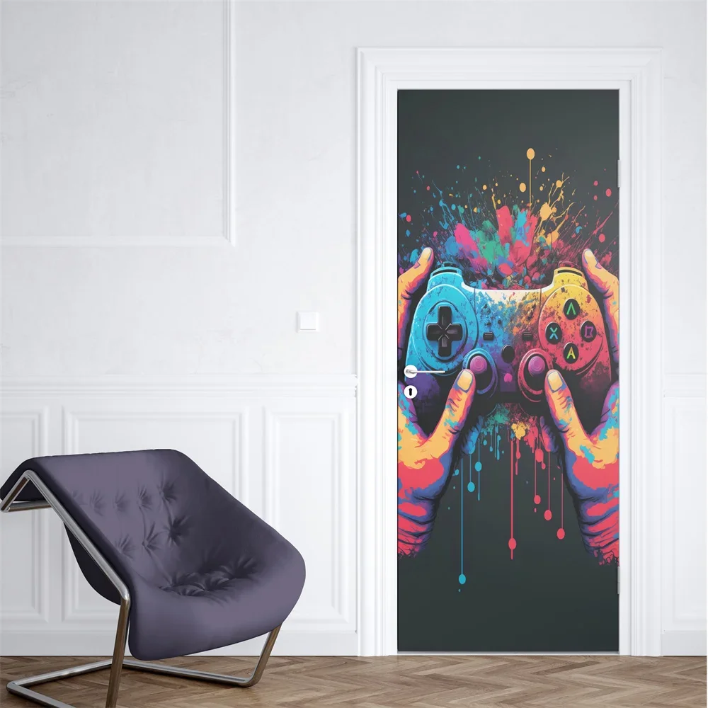 Neon Punk oyunu kapı Sticker s - Gaming Console Wallpaper incelemesi ve fiyatı