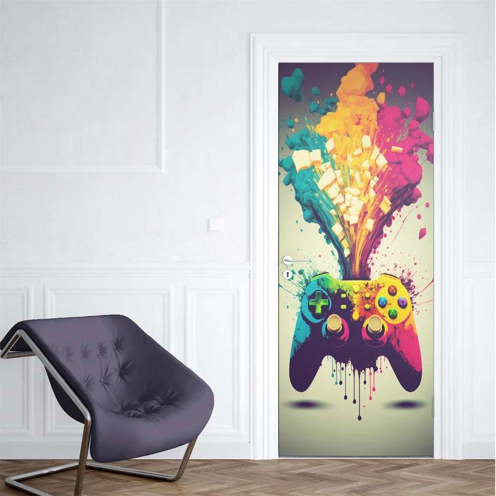 Neon Punk oyunu kapı Sticker s - Gaming Console Wallpaper incelemesi ve fiyatı