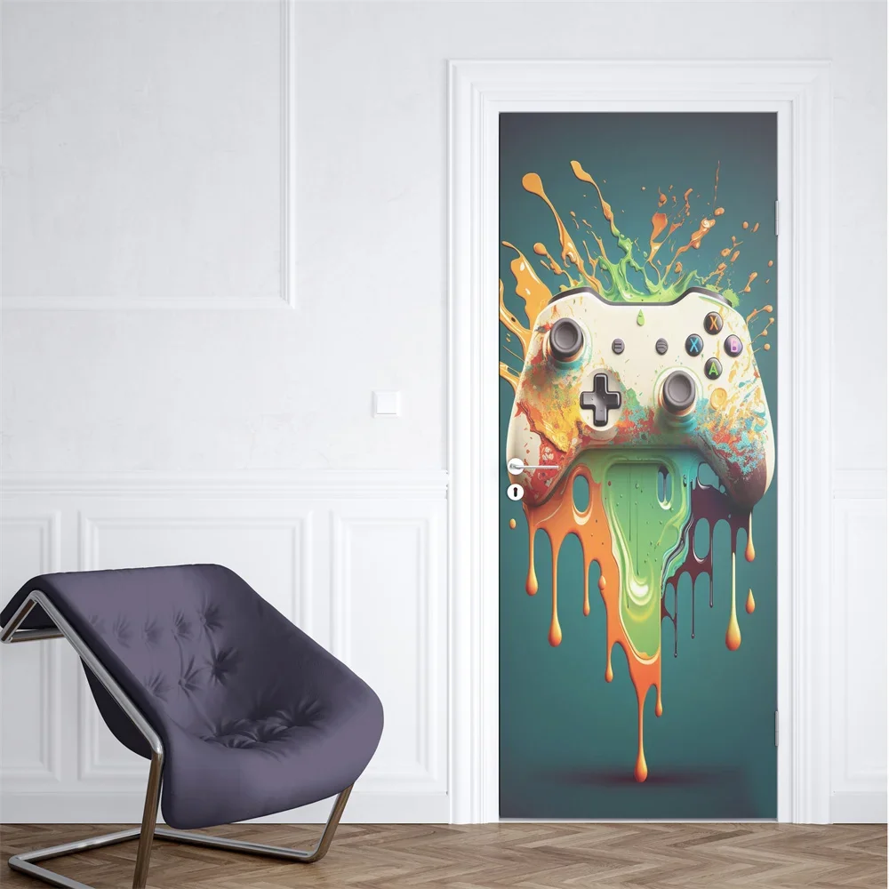 Neon Punk oyunu kapı Sticker s - Gaming Console Wallpaper incelemesi ve fiyatı